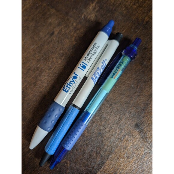 Valtrex Maxalt Ethyol Pharmaceutical Drug Rep Ink Pens Promo Doctor Discontinued - Picture 1 of 8